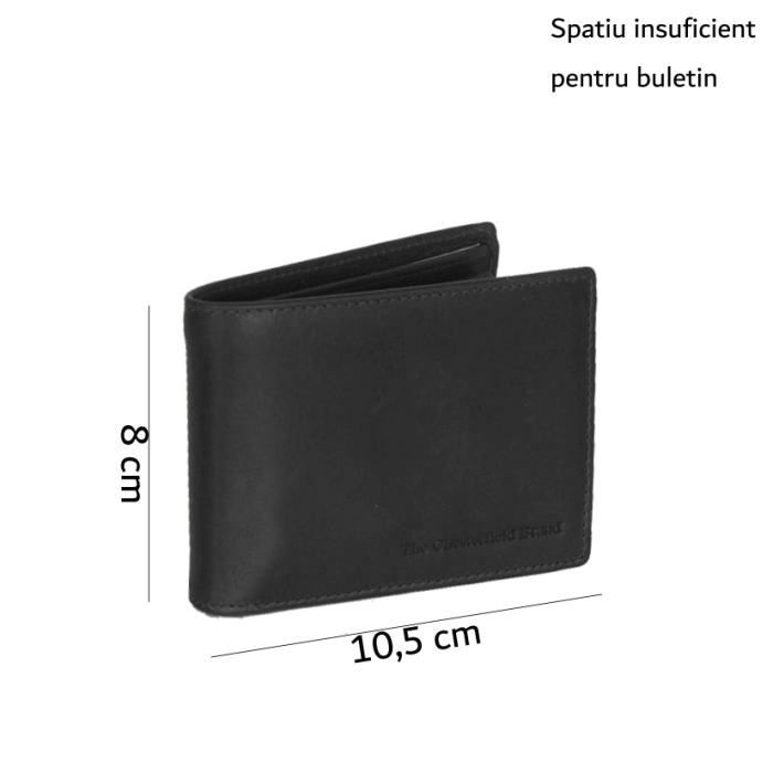 Portofel barbati din piele naturala, The Chesterfield Brand, Marvin, cu protectie anti scanare RFID, Negru [2]