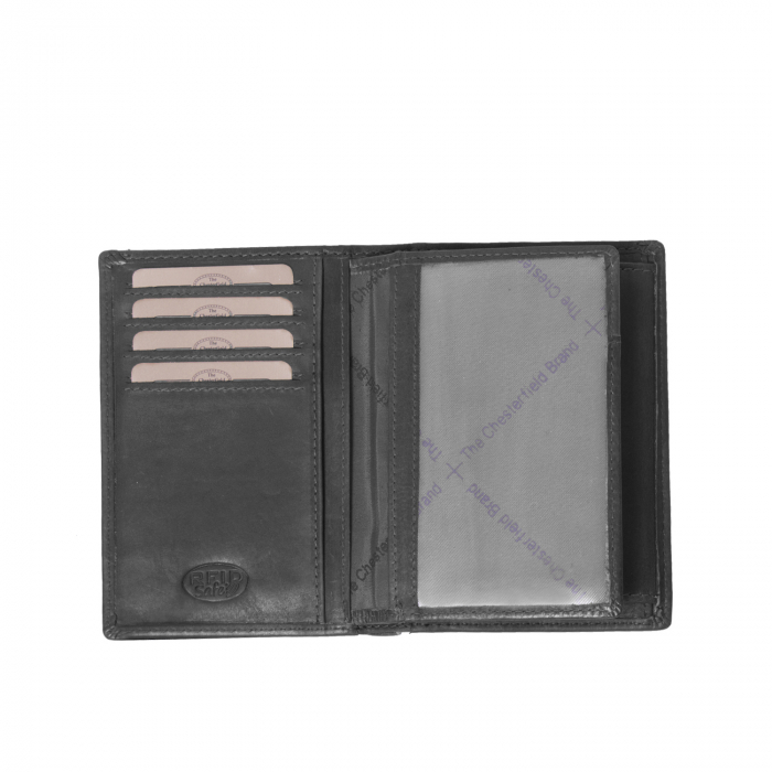 Portofel barbati din piele naturala, The Chesterfield Brand, Siem, cu protectie anti scanare RFID, Negru [4]