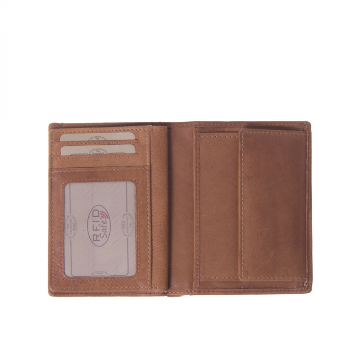 Portofel barbati din piele naturala, The Chesterfield Brand, Siem, cu protectie anti scanare RFID, Maro coniac [3]