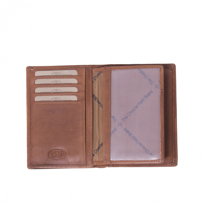 Portofel barbati din piele naturala, The Chesterfield Brand, Siem, cu protectie anti scanare RFID, Maro coniac [4]