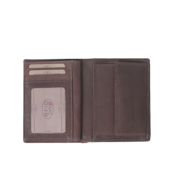 Portofel barbati din piele naturala, The Chesterfield Brand, Siem, cu protectie anti scanare RFID, Maro inchis [3]
