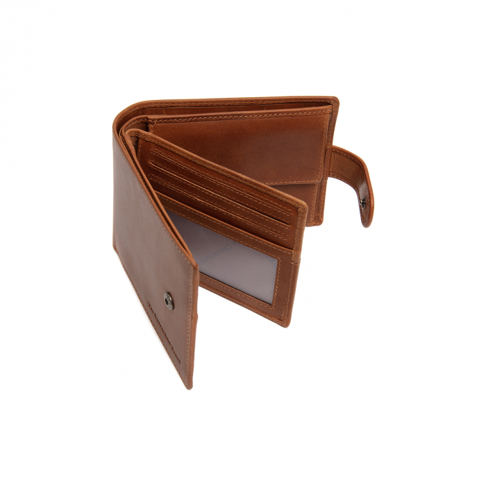 Portofel barbati, The Chesterfield Brand, cu protectie anti scanare RFID, piele naturala, Curtis, Maro coniac [2]