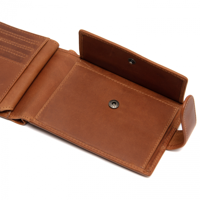 Portofel barbati, The Chesterfield Brand, cu protectie anti scanare RFID, piele naturala, Curtis, Maro coniac [3]