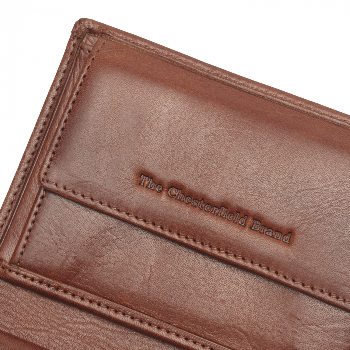 Portofel barbati, The Chesterfield Brand, cu protectie anti scanare RFID, din piele naturala, Manerba, Maro coniac [4]