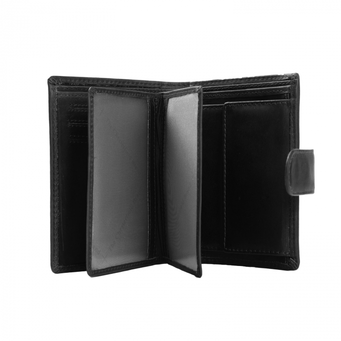 Portofel barbati, The Chesterfield Brand, cu protectie anti scanare RFID, din piele naturala, Ruby, Negru [2]
