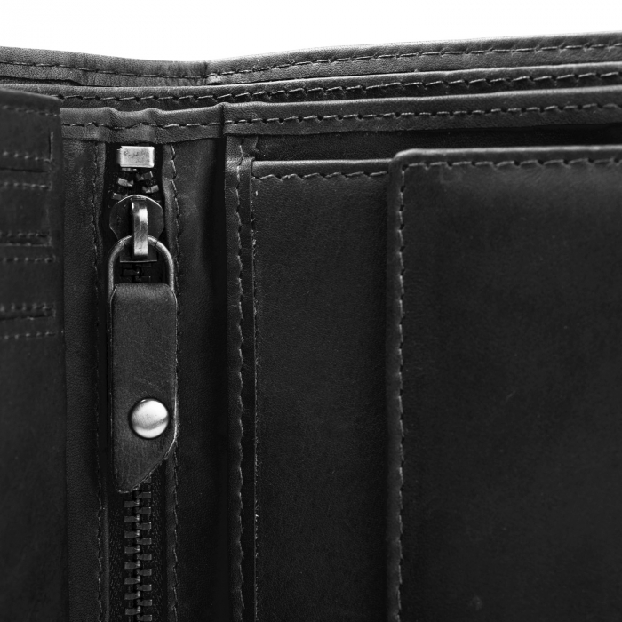 Portofel barbati, The Chesterfield Brand, cu protectie anti scanare RFID, din piele naturala, Ruby, Negru [3]