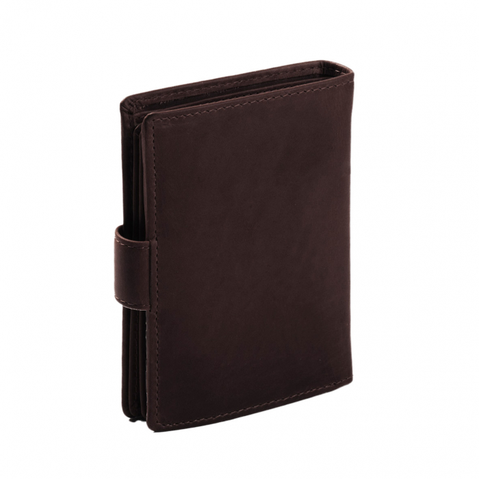 Portofel barbati, The Chesterfield Brand, cu protectie anti scanare RFID, din piele naturala, Ruby, Maro inchis [5]