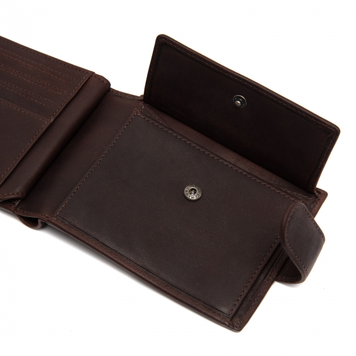 Portofel barbati, The Chesterfield Brand, cu protectie anti scanare RFID, piele naturala, Curtis, Maro Inchis [3]