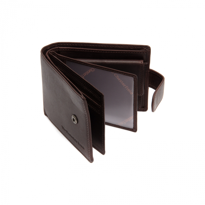 Portofel barbati, The Chesterfield Brand, cu protectie anti scanare RFID, piele naturala, Yamba, Maro Inchis [2]