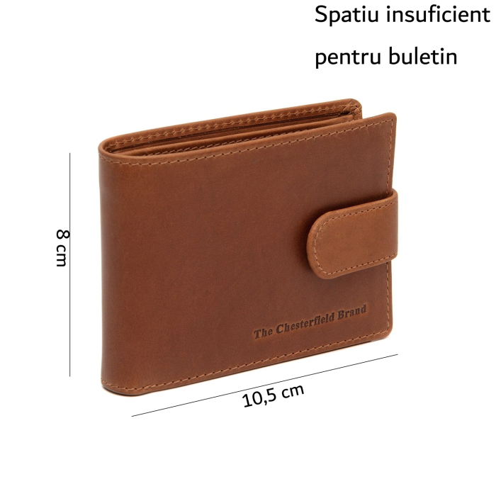 Portofel barbati, The Chesterfield Brand, cu protectie anti scanare RFID, piele naturala, Yamba, Maro coniac [2]