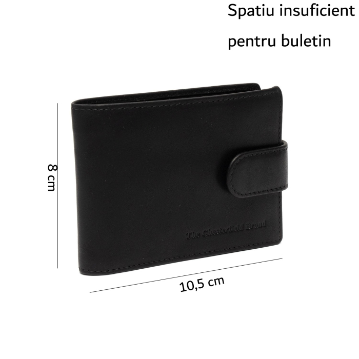 Portofel barbati, The Chesterfield Brand, cu protectie anti scanare RFID, piele naturala, Yamba, Negru [2]