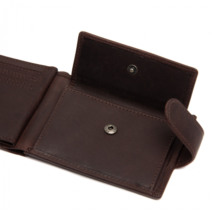 Portofel barbati, The Chesterfield Brand, cu protectie anti scanare RFID, piele naturala, Yamba, Maro Inchis [3]