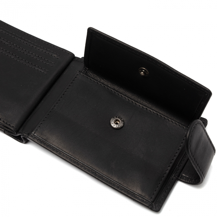 Portofel barbati, The Chesterfield Brand, cu protectie anti scanare RFID, piele naturala, Yamba, Negru [3]