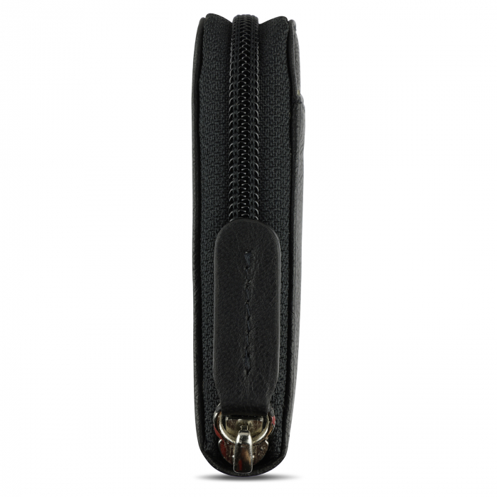 Portofel cu fermoar, bugatti, piele naturala, dama, seria Banda 601, Negru [3]