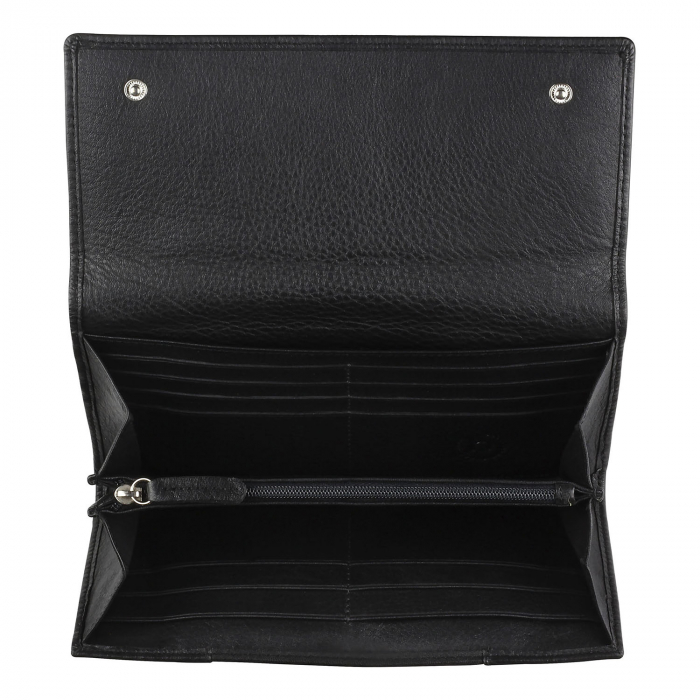 Portofel dama din piele naturala, bugatti, seria Lady Top 496103, Negru [3]