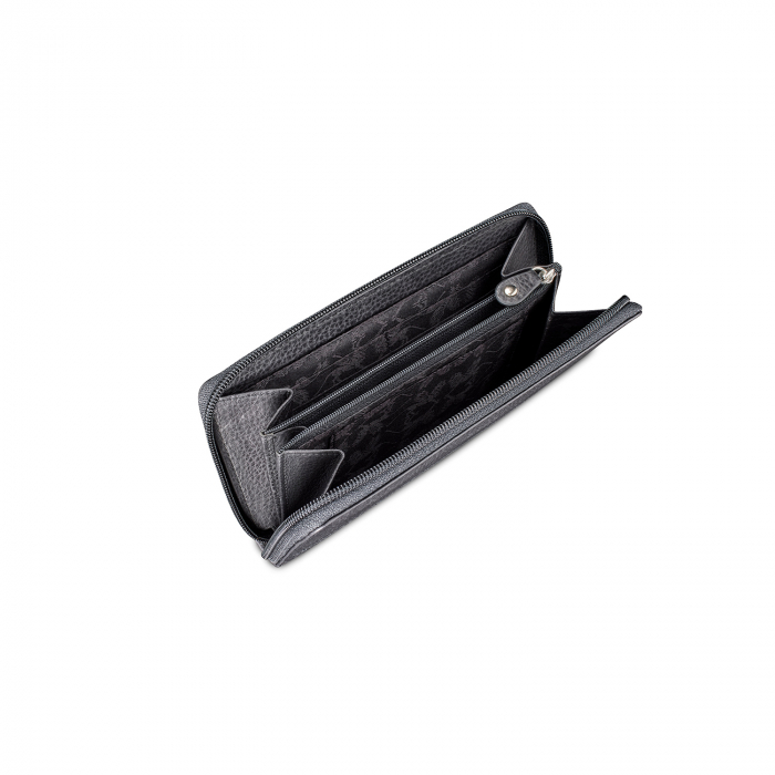 Portofel dama, din piele naturala, Mano, seria Don Montez 255, Negru [6]