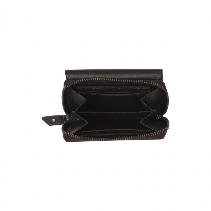 Portofel dama din piele naturala, The Chesterfield Brand, Aldra, cu protectie anti scanare RFID, Maro inchis [3]