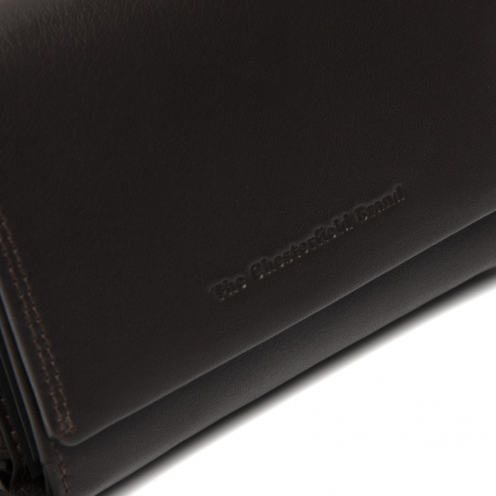 Portofel dama din piele naturala, The Chesterfield Brand, Aldra, cu protectie anti scanare RFID, Maro inchis [2]