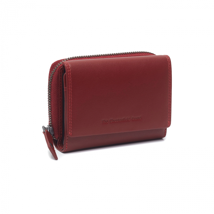 Portofel dama din piele naturala, The Chesterfield Brand, Aldra, cu protectie anti scanare RFID, Rosu [1]
