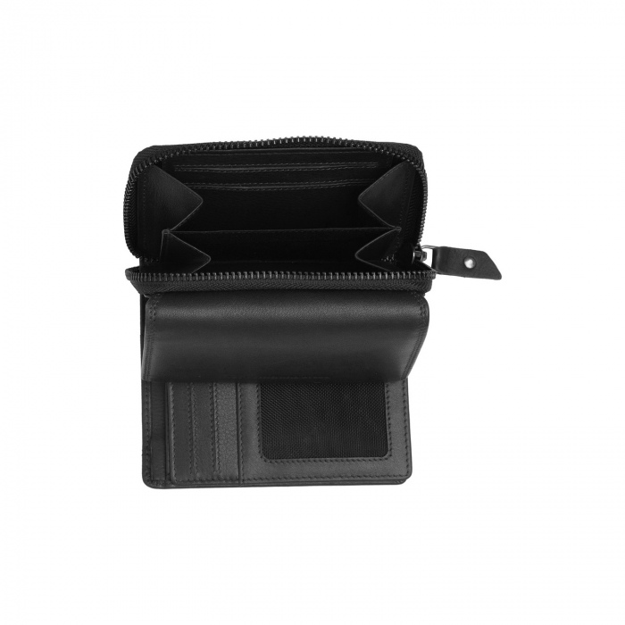 Portofel dama din piele naturala, The Chesterfield Brand, Aldra, cu protectie anti scanare RFID, Negru [3]