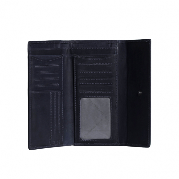 Portofel dama din piele naturala, The Chesterfield Brand, Dahlia, cu protectie anti scanare RFID, Bleumarin [2]