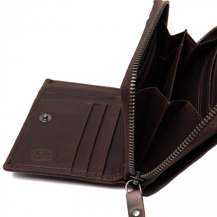 Portofel dama din piele naturala, The Chesterfield Brand, Dalma, cu protectie anti scanare RFID, Maro inchis [3]