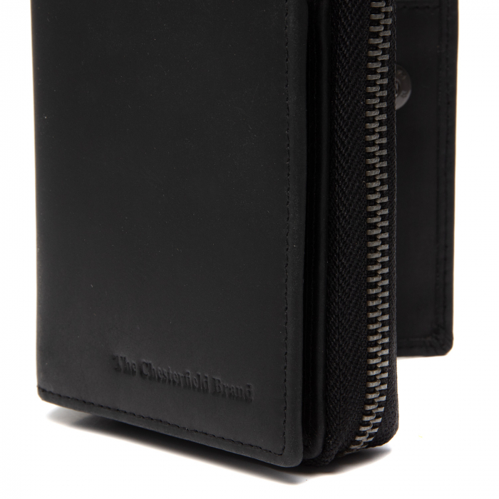 Portofel dama din piele naturala, The Chesterfield Brand, Dalma, cu protectie anti scanare RFID, Negru [4]
