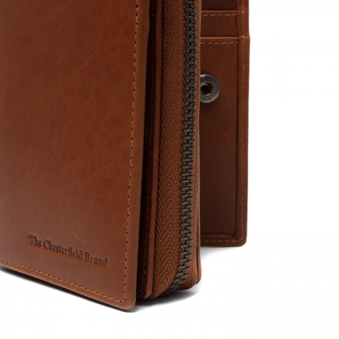 Portofel dama din piele naturala, The Chesterfield Brand, Dalma, cu protectie anti scanare RFID, Maro coniac [4]
