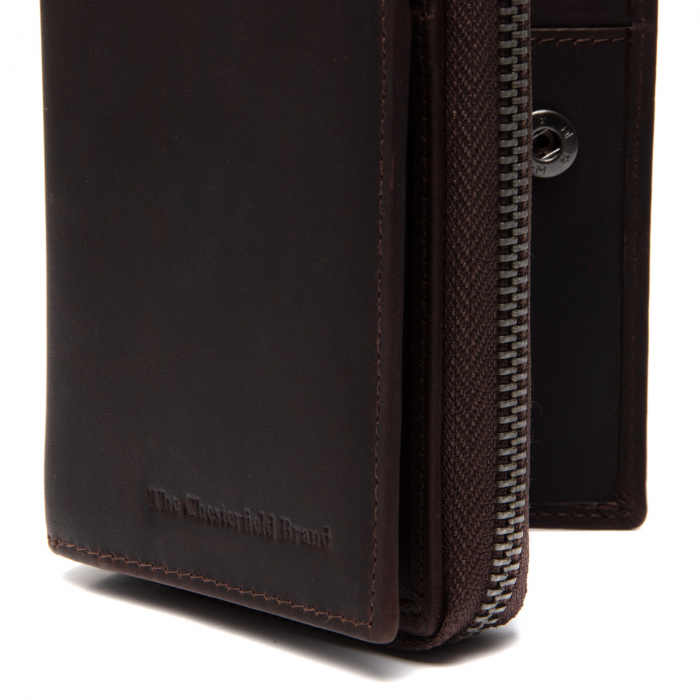 Portofel dama din piele naturala, The Chesterfield Brand, Dalma, cu protectie anti scanare RFID, Maro inchis [6]