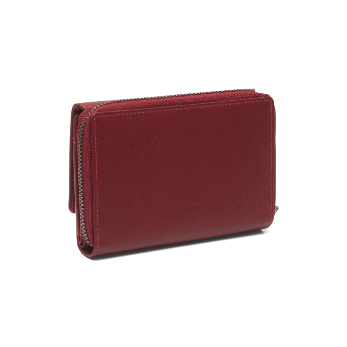 Portofel dama din piele naturala, The Chesterfield Brand, Doniva, cu protectie anti scanare RFID, Rosu [6]