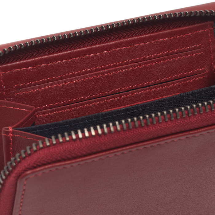 Portofel dama din piele naturala, The Chesterfield Brand, Doniva, cu protectie anti scanare RFID, Rosu [3]