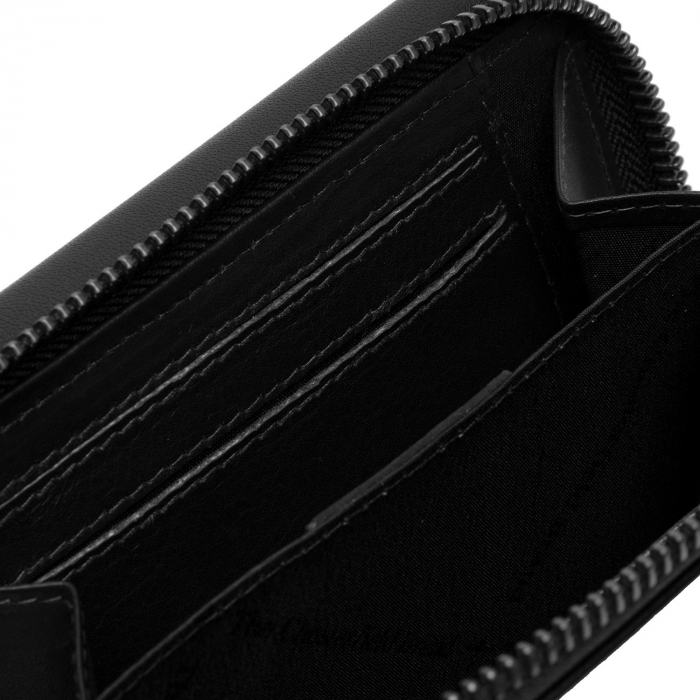Portofel dama din piele naturala, The Chesterfield Brand, Doniva, cu protectie anti scanare RFID, Negru [3]