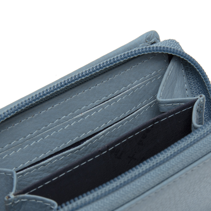 Portofel dama din piele naturala, The Chesterfield Brand, Floren, cu protectie anti scanare RFID, Albastru Ciel [2]