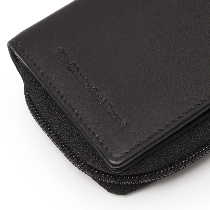 Portofel dama din piele naturala, The Chesterfield Brand, Floren, cu protectie anti scanare RFID, Negru [2]
