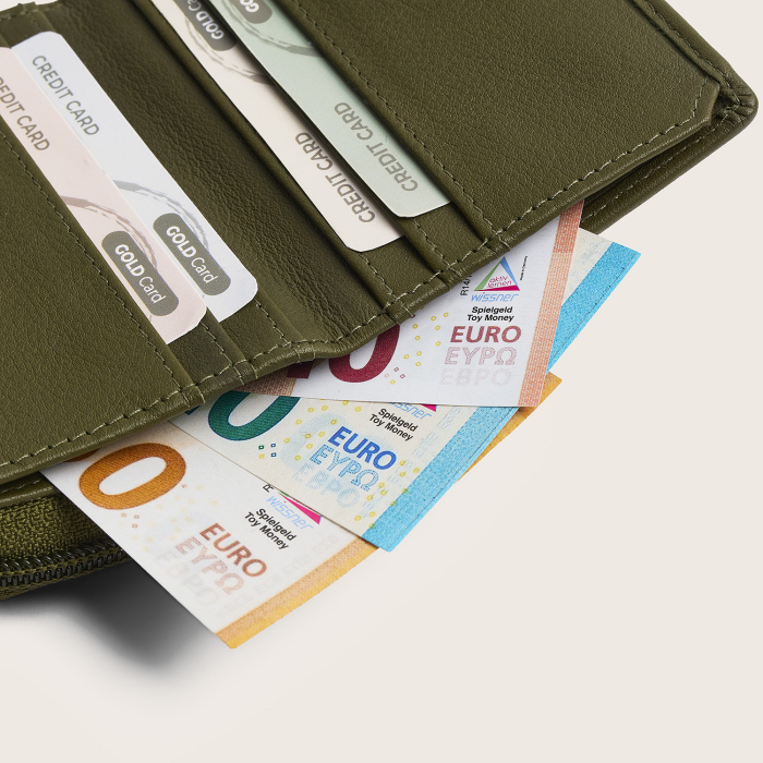 Portofel dama din piele naturala, The Chesterfield Brand, Floren, cu protectie anti scanare RFID, Verde olive [6]