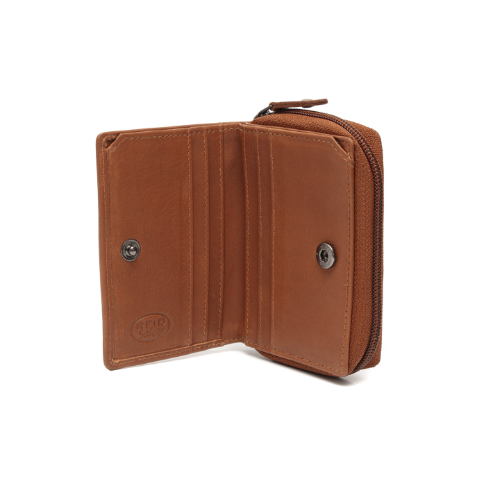 Portofel dama din piele naturala, The Chesterfield Brand, Floren, cu protectie anti scanare RFID, Maro coniac [4]