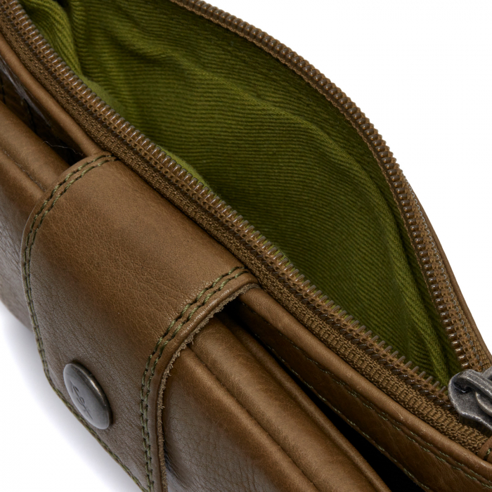 Portofel dama din piele naturala, The Chesterfield Brand, Fresno, cu protectie anti scanare RFID, Verde olive [4]