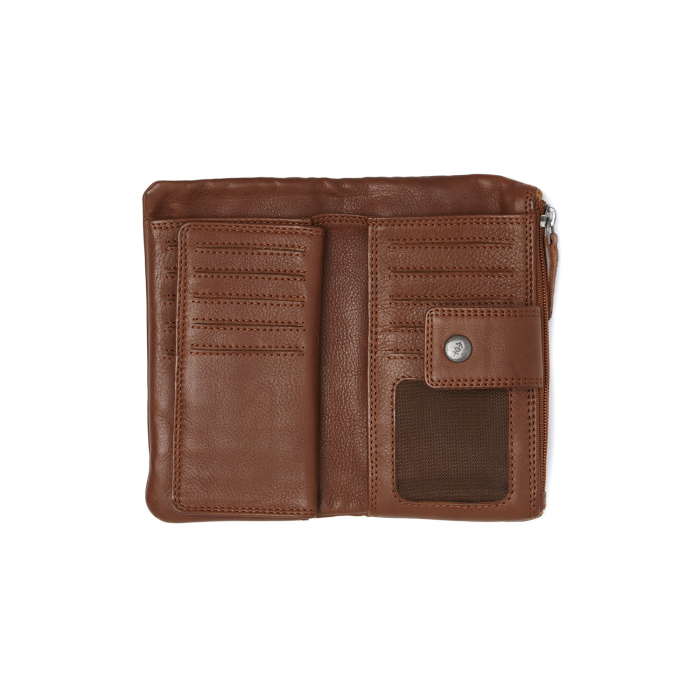 Portofel dama din piele naturala, The Chesterfield Brand, Fresno, cu protectie anti scanare RFID, Maro coniac [2]