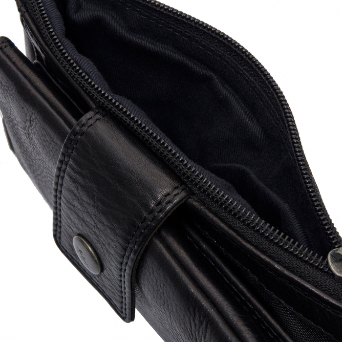 Portofel dama din piele naturala, The Chesterfield Brand, Fresno, cu protectie anti scanare RFID, Negru [4]