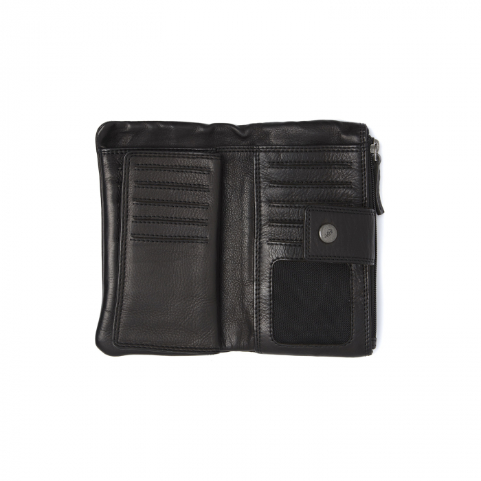 Portofel dama din piele naturala, The Chesterfield Brand, Fresno, cu protectie anti scanare RFID, Negru [3]