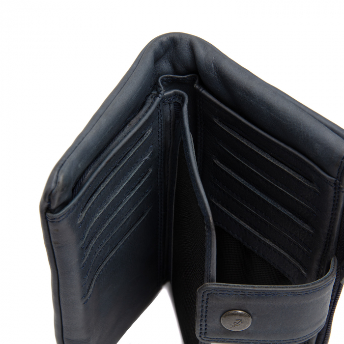 Portofel dama din piele naturala, The Chesterfield Brand, Fresno, cu protectie anti scanare RFID, Bleumarin [4]