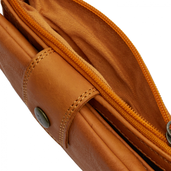 Portofel dama din piele naturala, The Chesterfield Brand, Fresno, cu protectie anti scanare RFID, Galben ocru [3]