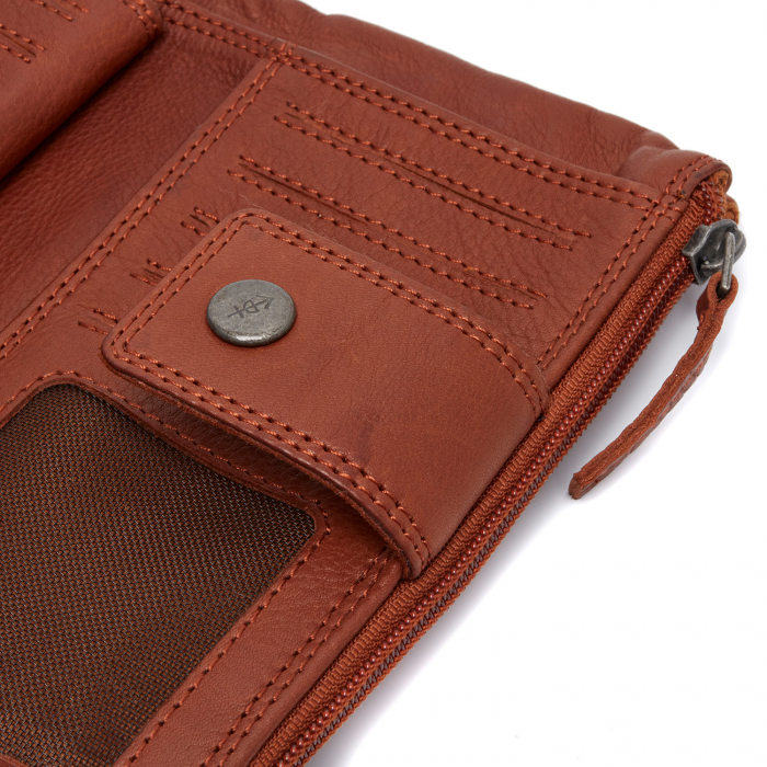 Portofel dama din piele naturala, The Chesterfield Brand, Fresno, cu protectie anti scanare RFID, Maro coniac [4]