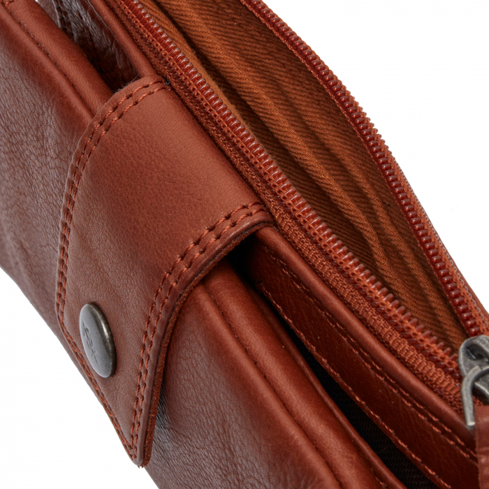 Portofel dama din piele naturala, The Chesterfield Brand, Fresno, cu protectie anti scanare RFID, Maro coniac [3]