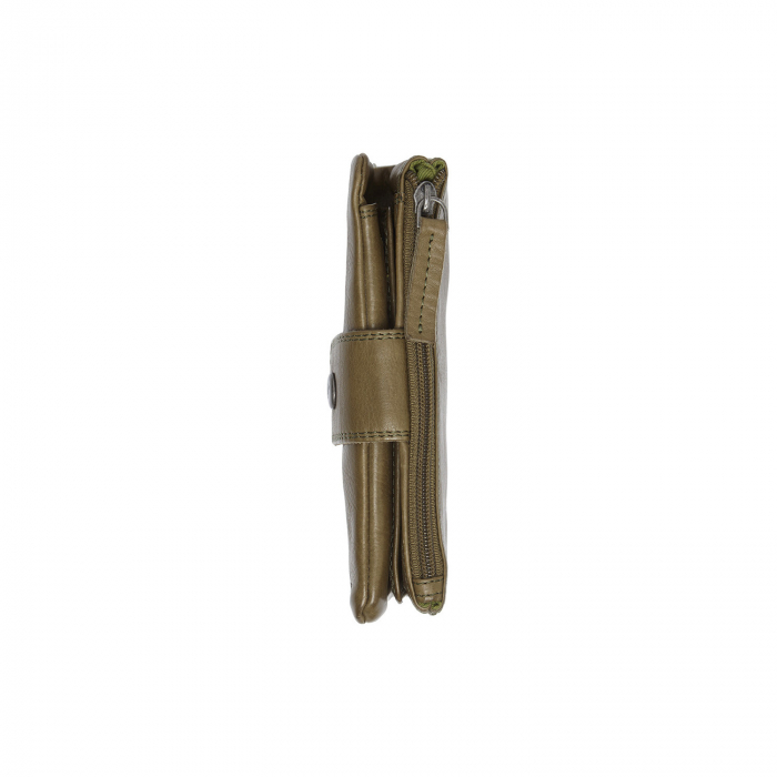 Portofel dama din piele naturala, The Chesterfield Brand, Fresno, cu protectie anti scanare RFID, Verde olive [6]