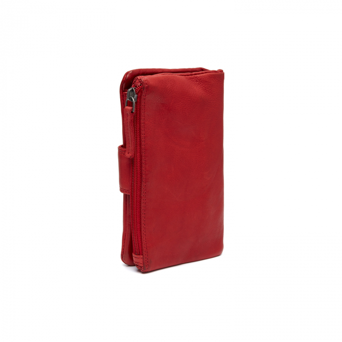 Portofel dama din piele naturala, The Chesterfield Brand, Fresno, cu protectie anti scanare RFID, Rosu [6]