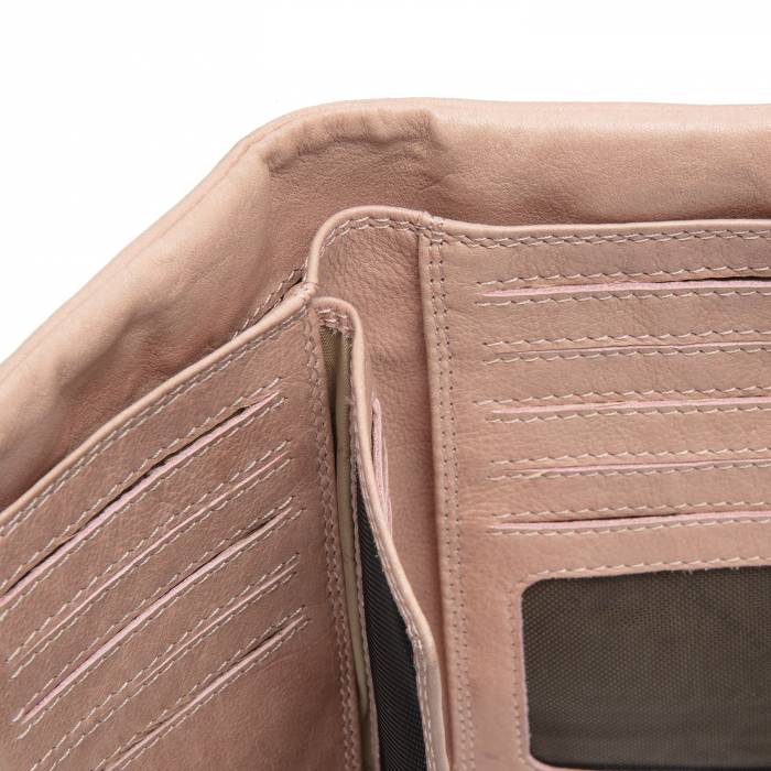 Portofel dama din piele naturala, The Chesterfield Brand, Fresno, cu protectie anti scanare RFID, Roz pudra [5]
