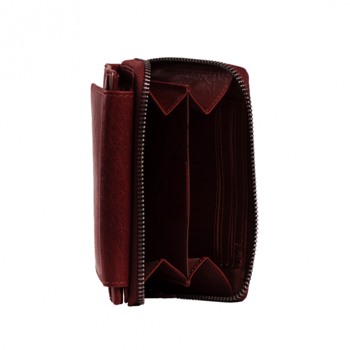 Portofel dama din piele naturala, The Chesterfield Brand, Hanoi, cu protectie anti scanare RFID, Visiniu [5]
