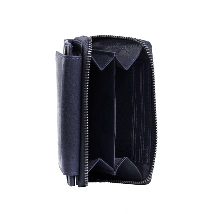 Portofel dama din piele naturala, The Chesterfield Brand, Hanoi, cu protectie anti scanare RFID, Bleumarin [5]