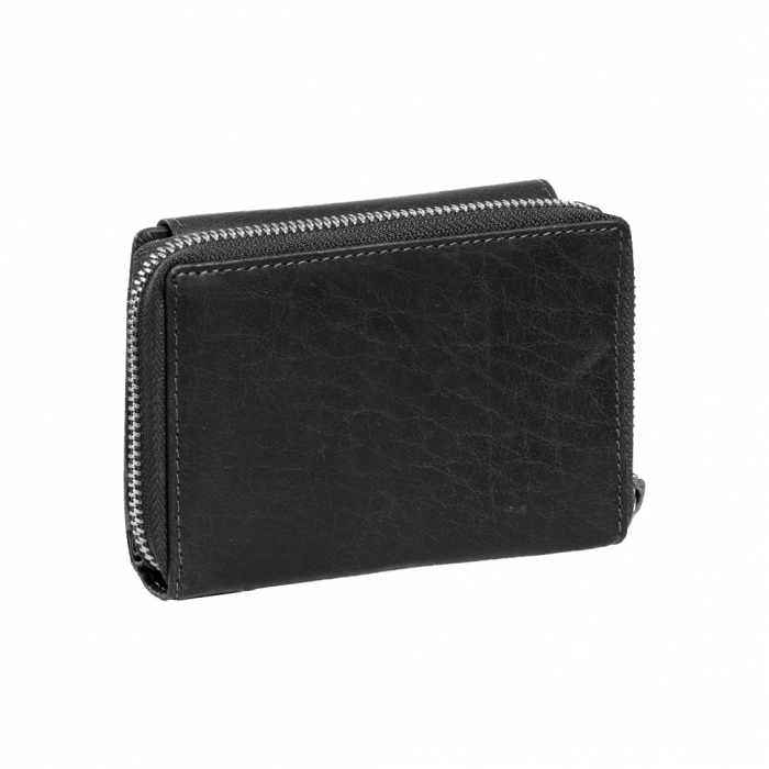 Portofel dama din piele naturala, The Chesterfield Brand, Hanoi, cu protectie anti scanare RFID, Negru [2]